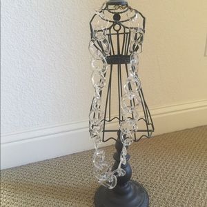 New clear link long necklace